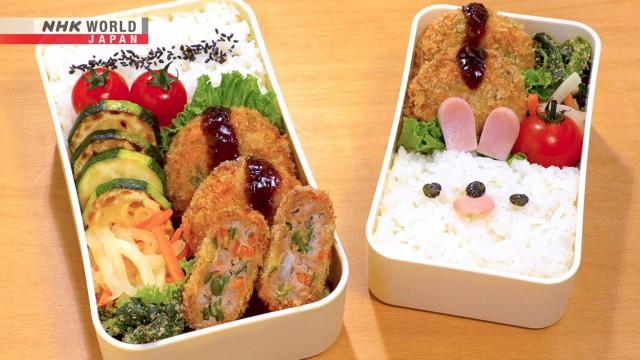 Kakiage Sandwich Bento & Veggie Menchi-Katsu Bento