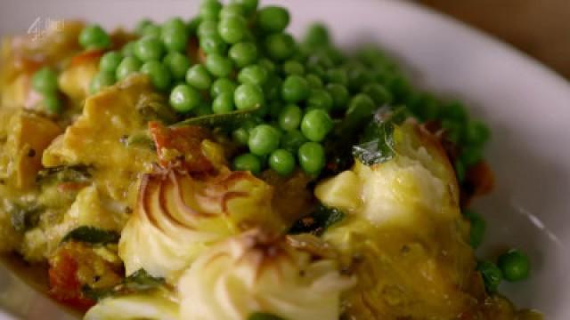 Curried Fish Pie, Butter and Sage Gnudi and Hummingbird Cake