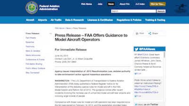 FAA Ban on FPV