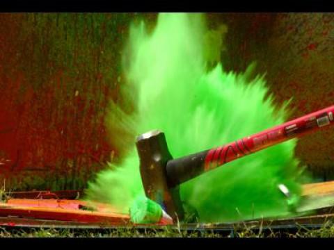 Exploding Paint Cans at 2500fps