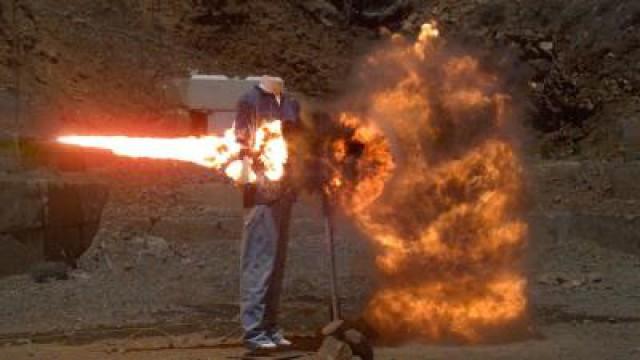 Massive Explosive Chain Reaction at 200,000fps