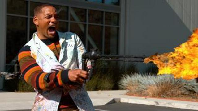 We gave Will Smith a Flame Thrower