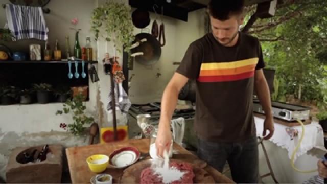 Hambúrguer e Geladinho de Frutas