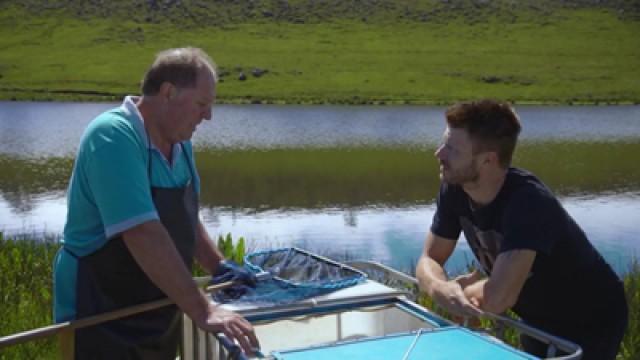 Truta Defumada e Legumes Salteados