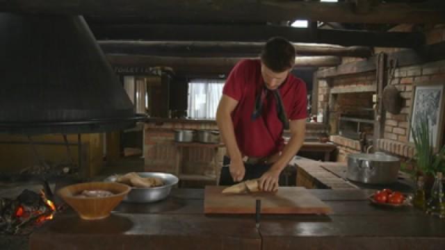 Churrasco, Sopa de Aipim com Frango e Arroz de Charque