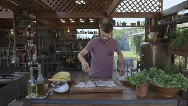 Filé de Peixe Grelhado no Bambu