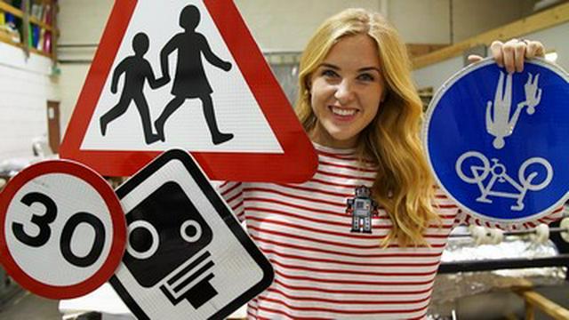 Metal Recycling Centre and Road Sign