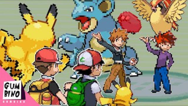 Red and Ash vs Gary and Blue Pokémon Battle