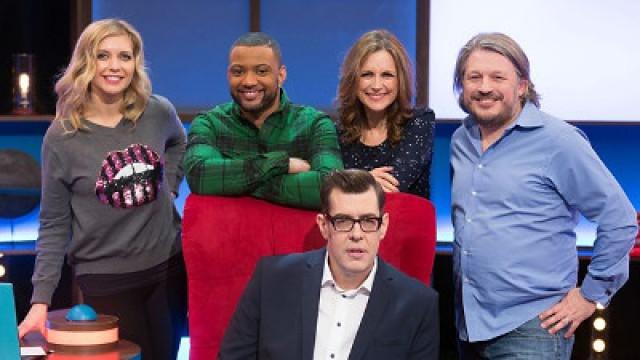 Rachel Riley, JB Gill, Katie Derham, and Richard Herring (3/5)