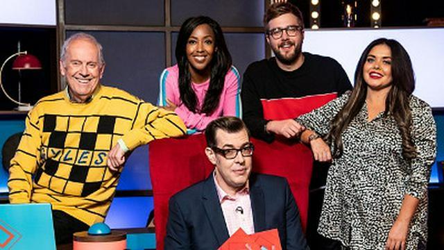 Angellica Bell, Gyles Brandreth, Scarlett Moffatt, and Iain Stirling (1/5)