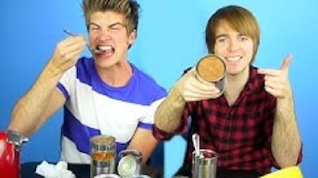 THE TIN CAN & DOG FOOD CHALLENGE! (with Joey Graceffa)