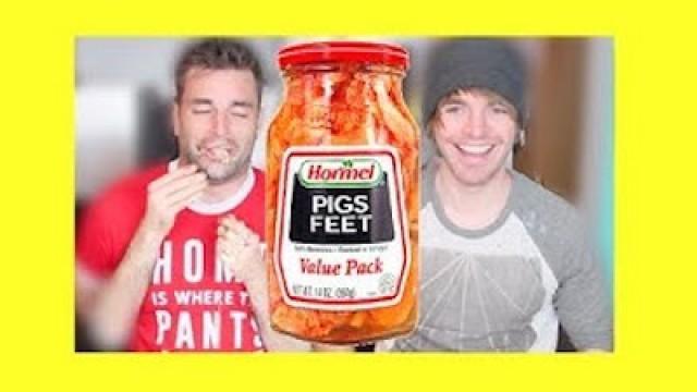 EATING *PIGS FEET* CHALLENGE! (with CHRIS THOMPSON)