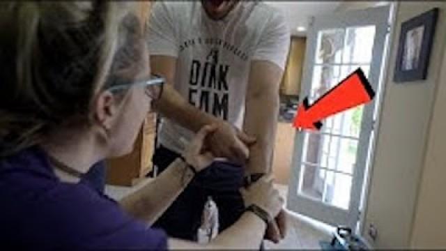 stabbing myself with a pin prank