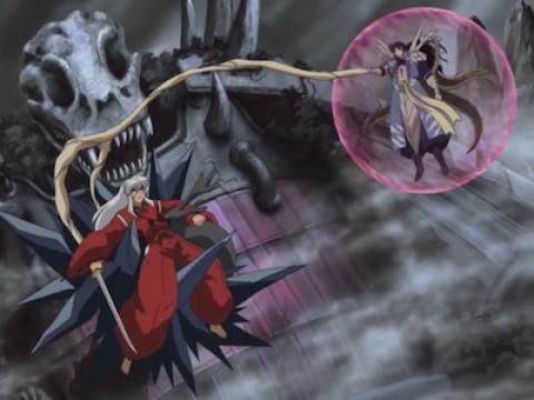 Combate final en la tumba, Sesshomaru contra Inuyasha