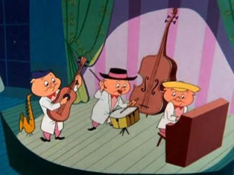 Trio de músicos bailadores
