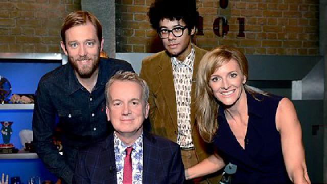 Richard Ayoade, Alun Cochrane, Gabby Logan