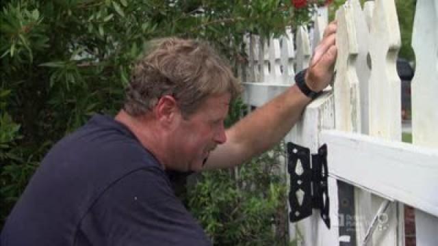 Backyard Gate; Basement Window; Using Expanding Foam