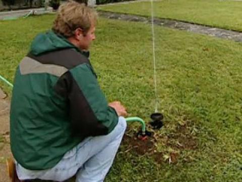 In-Ground Sprinkler System; Pouring a Concrete Footing