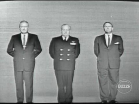 Adm. Robert B. Moore, Sidney Spervak, Dr. Richard van Gelder