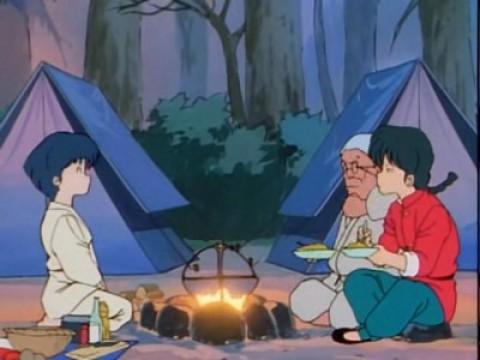 Ranma Trains on Mount Terror