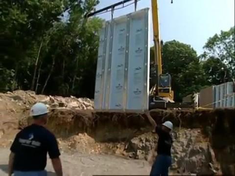 Foundation Installation Begins - The Carlisle House