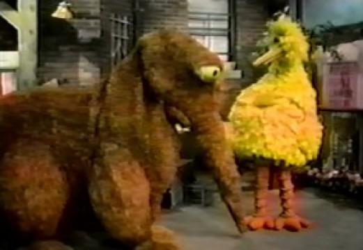 Big Bird Meets Mr. Snuffleupagus