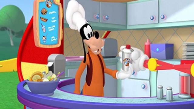 Chef Goofy sobre ruedas