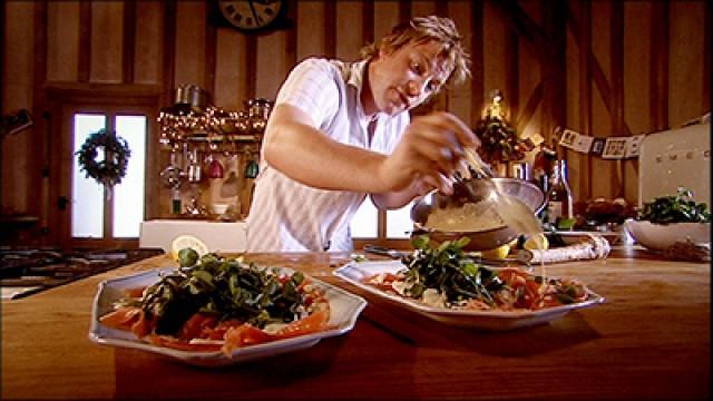 (Christmas Special)  Smoked Salmon and Watercress Salad