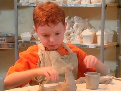 Making a Clay Dragon.