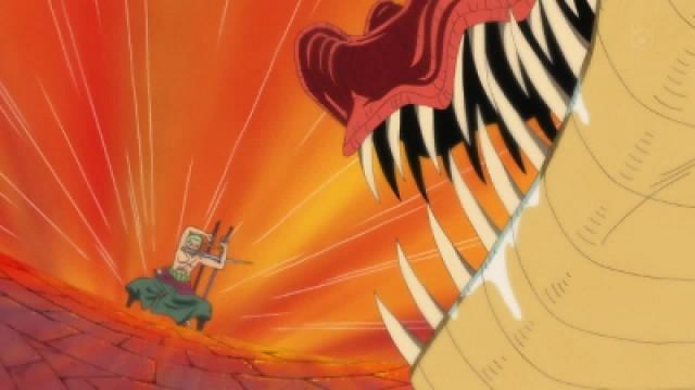 A Scorching Battle! Luffy vs. the Giant Dragon!