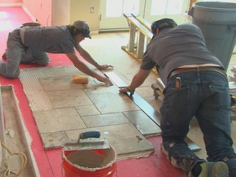 Creekside Home Stone Floor