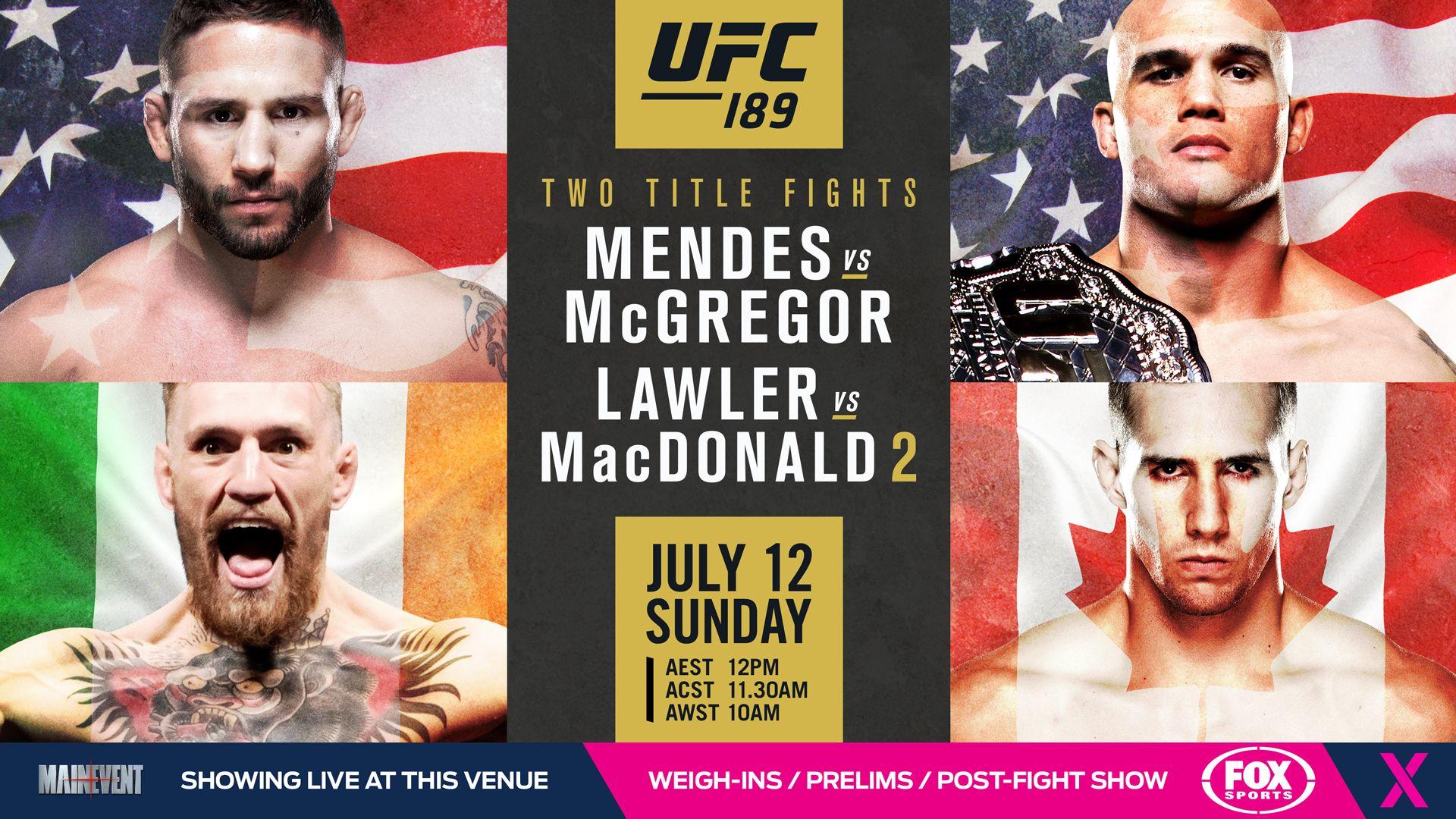 UFC 189: Mendes vs. McGregor