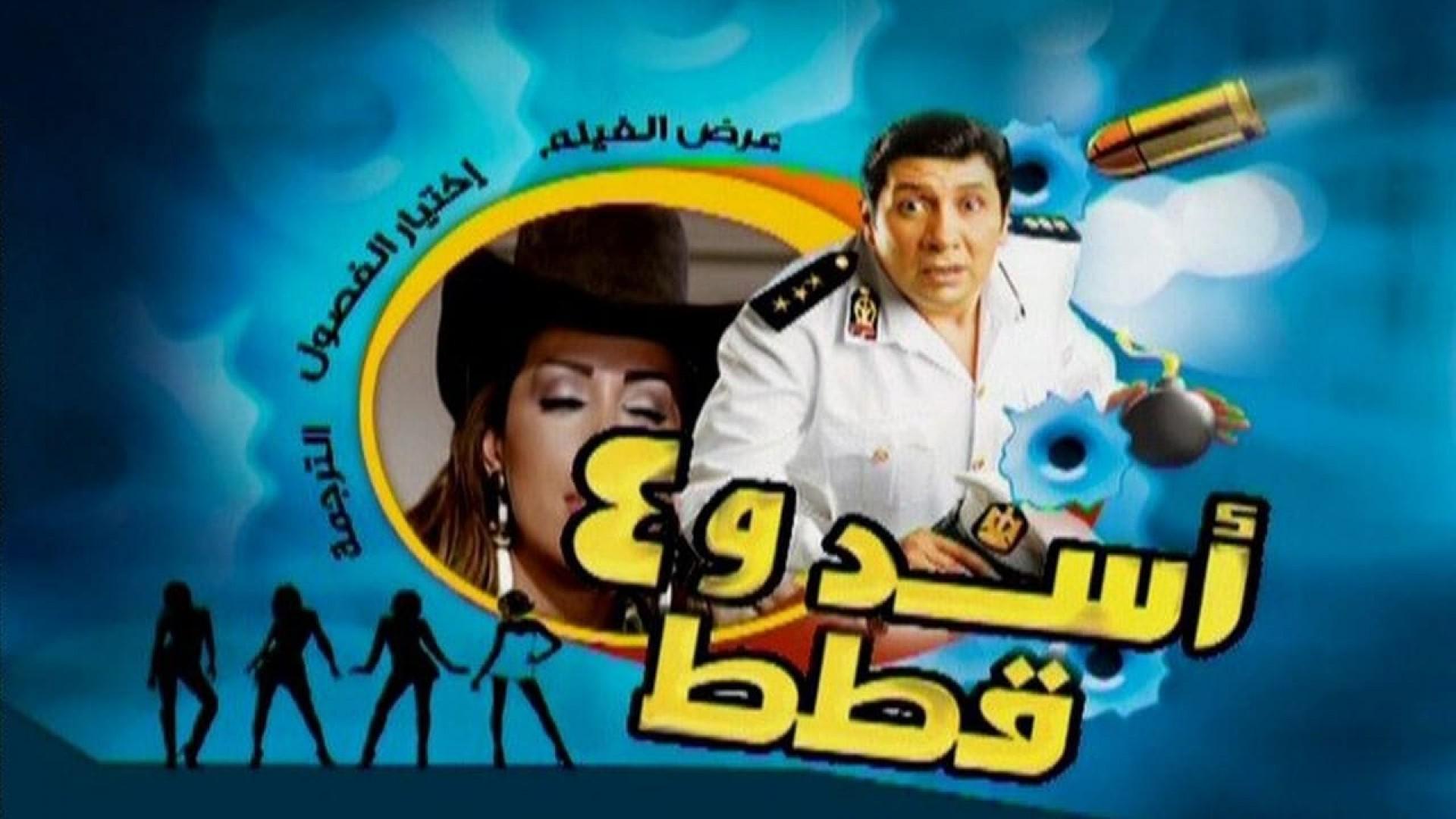 أسد وأربع قطط