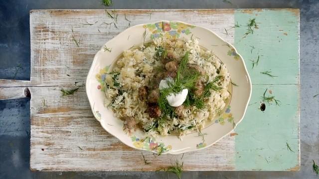 Swedish Meatballs and Pasta Pesto