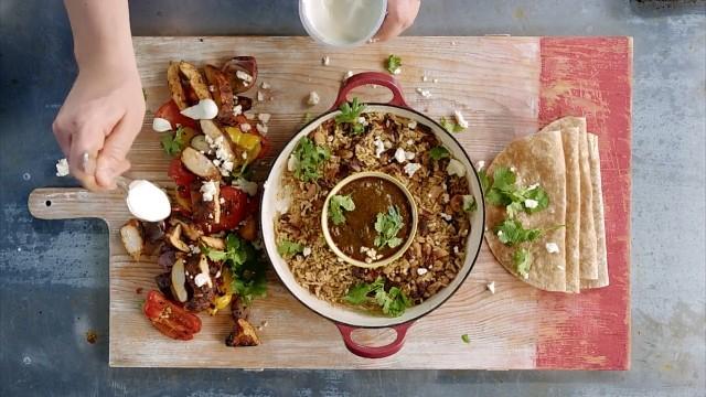 Chicken Fajitas and Prawn Cocktail With Tomato Flatbread