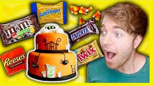 GIANT HALLOWEEN CANDY CAKE