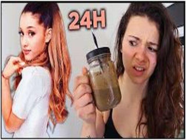 JE MANGE COMME ARIANA GRANDE PENDANT 24H !