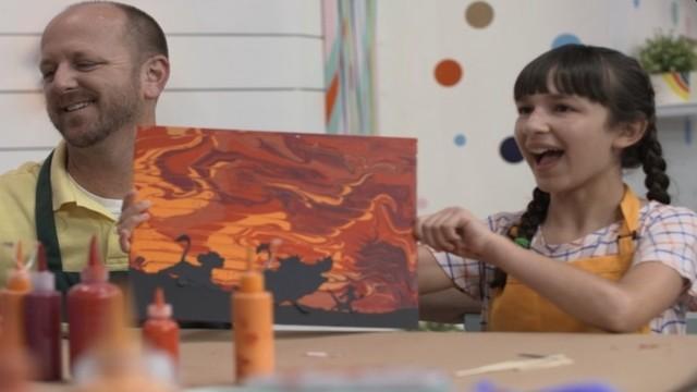 Lion King: Paint Pour Artwork