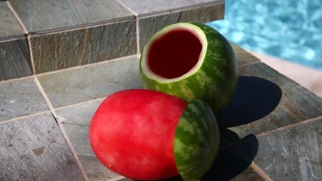 SKIN A WATERMELON party trick