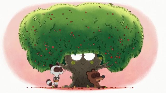 In the shade of the cherry tree