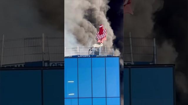 Worker Stuck on Burning Building