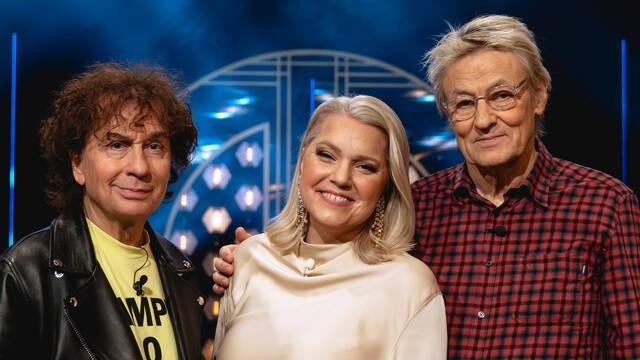 Lars Lerin och Magnus Uggla hos Carina Bergfeldt