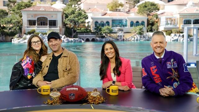 Super Bowl Dish Competish with Tiki Barber, Eddie Jackson, Victor Cruz, Nicole Russell, Drew's News with Tony Romo and Tracy Wolfson