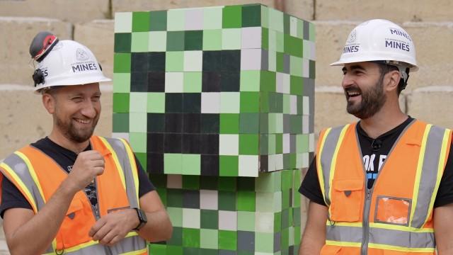 Life-Sized Slow Motion Minecraft Creeper Explosion