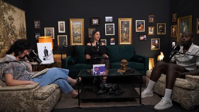 Hedy Lamarr con Lamine Thior y Lorena Fernández