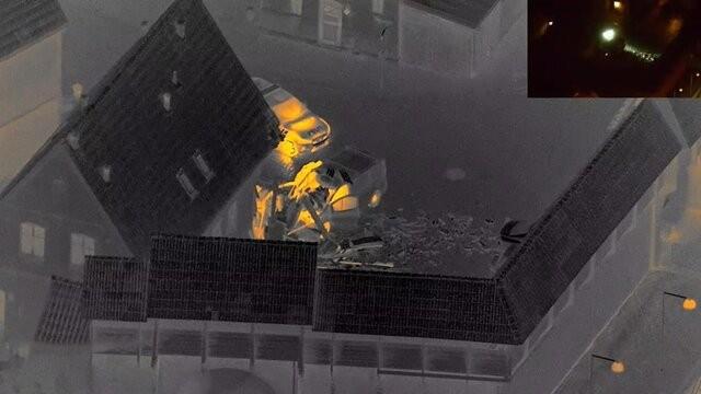 Crash against house wall