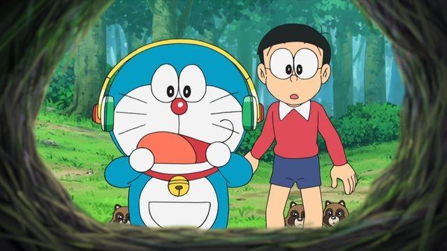 「虹（にじ）色タヌキとドラえもん」「未来図書券（けん）」