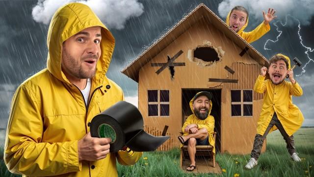 ON CONSTRUIT UNE MAISON EN CARTON (pour résister aux éléments)