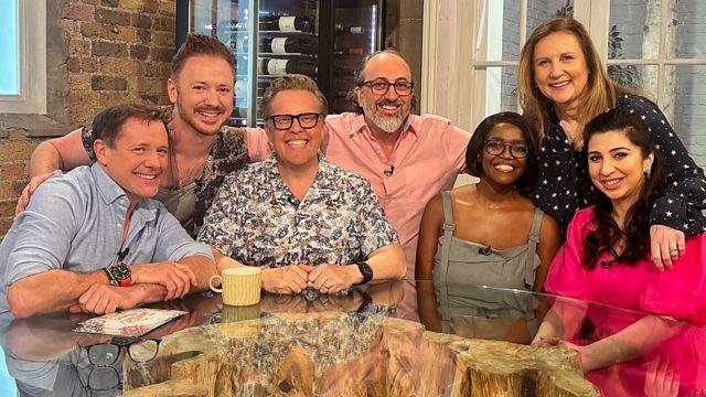 Matt Teebbutt, Ollie Dabbous, Angela Hartnett, Luke Holder, Oti Mabuse and Olly Smith