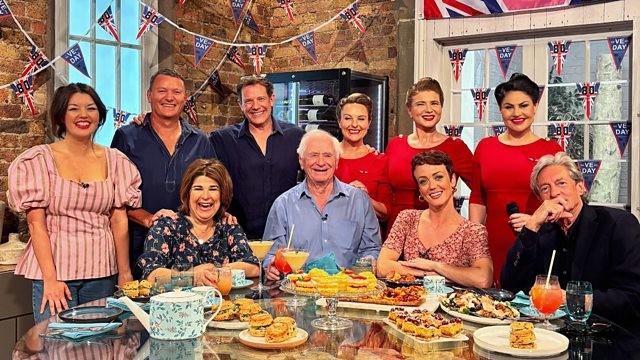 Matt Tebbutt, Julie Lin, Theo Randall, Johnny Ball, Nigel Havers, Lauren Oakley, D-Day Dollies and Helen McGinn